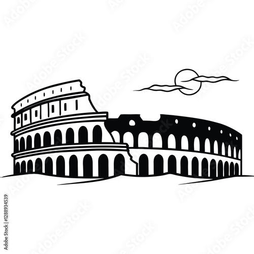 colosseum rome italy silhuoette 