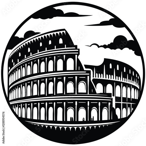 colosseum rome italy silhuoette 
