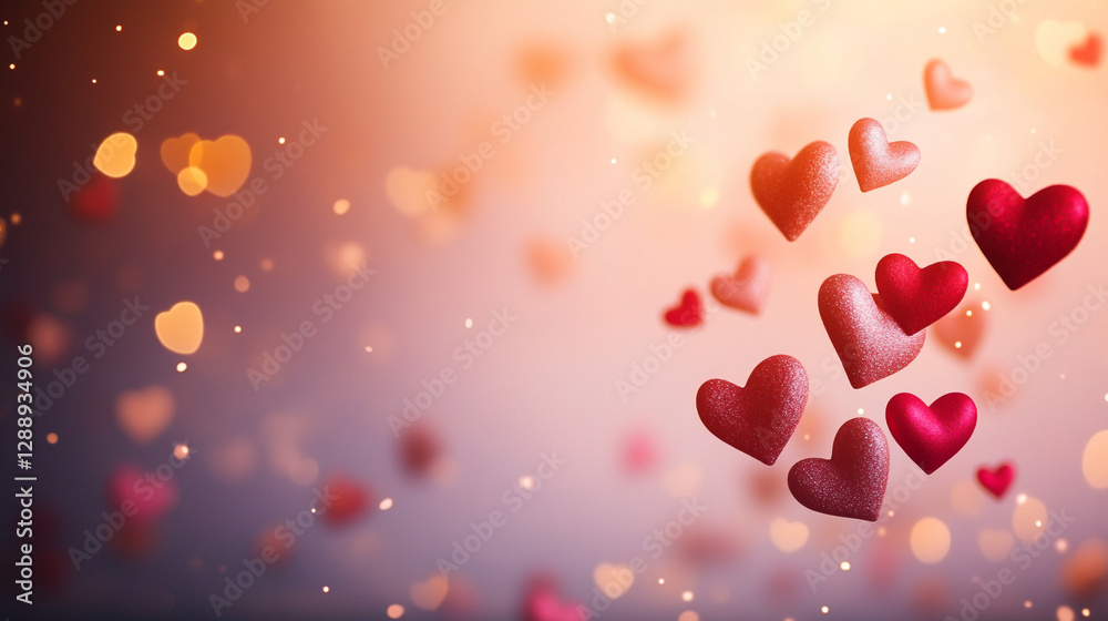 Floating hearts create a romantic atmosphere, perfect for love-themed occasions. Floating hearts create a romantic atmosphere, perfect for love-themed occasions.