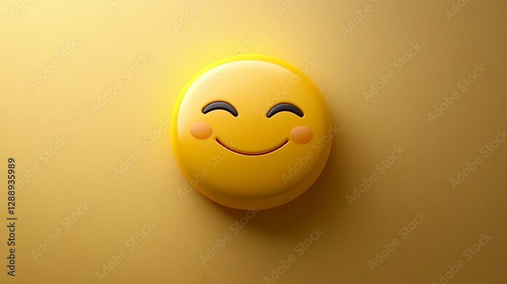 Fototapeta premium Winking face emoji minimal flat design with playful expression isolate other color background