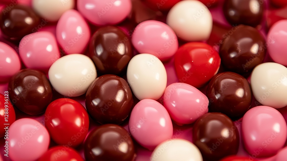 Assorted Gourmet Chocolates in Red and White Assorted Gourmet Chocolates in Red and White