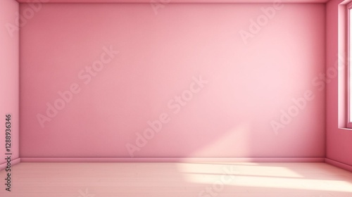Empty room with pink wall