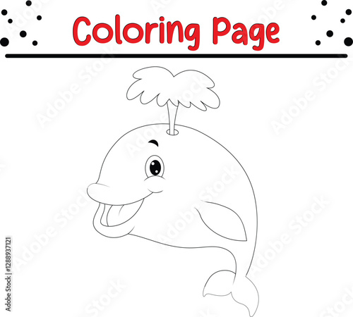 whale coloring pages. sea animal coloring book page for kids