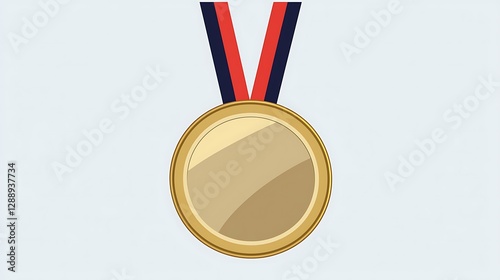 A medal emoji on a silver background, minimal flat design, isolated