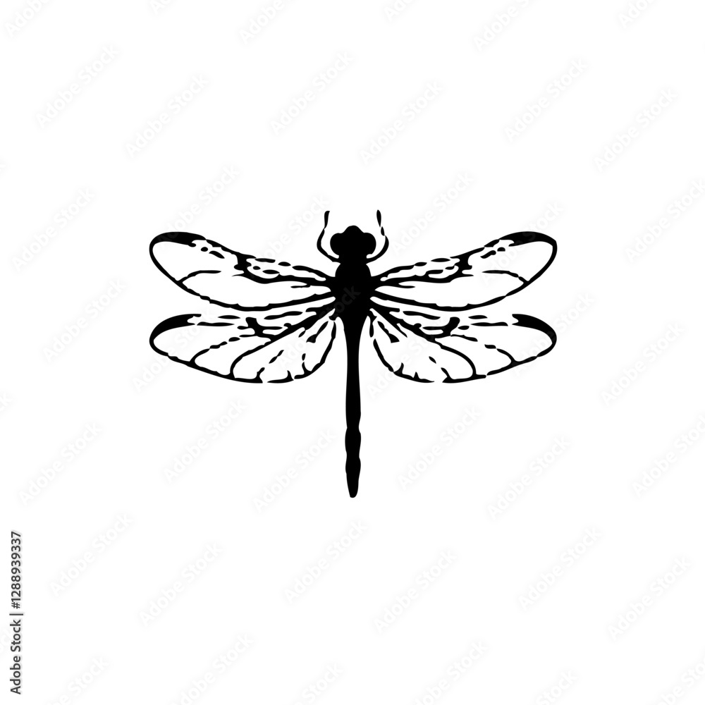 Dragonfly Silhouette Art Black And White Dragonfly Silhouette Art Black And White