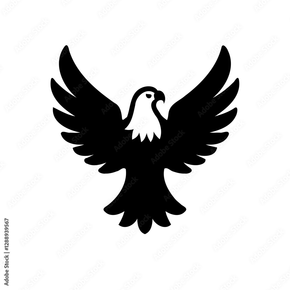 Obraz premium Soaring Eagle Emblem in Striking Silhouette