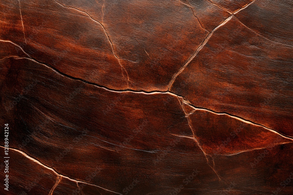Fototapeta premium Richly textured surface showcasing deep brown hues and striking