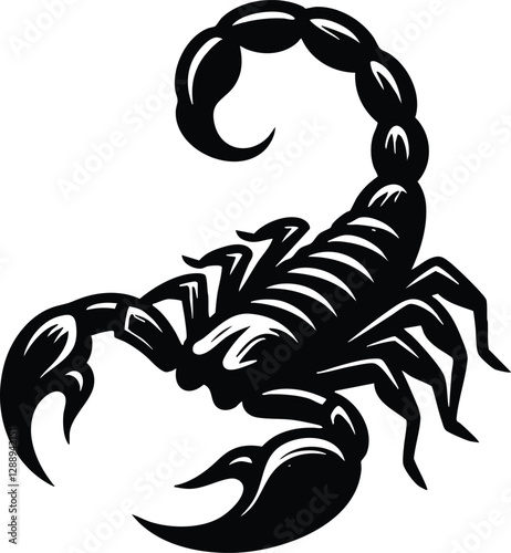  Black Scorpion Vector Illustration: Outline Design