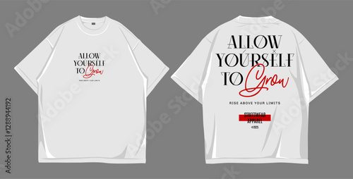 Design t shirt mockup oversize street wear front and back