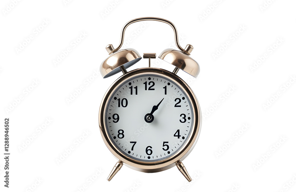 A classic wind up alarm clock with bells A classic wind up alarm clock with bells