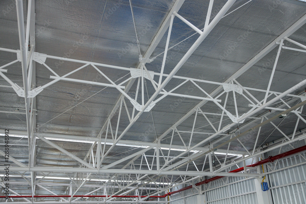 Insulated Ceiling Framework in Construction Site Insulated Ceiling Framework in Construction Site