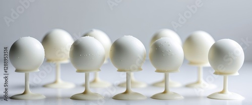 pastel white chocolate covered cake pops photo