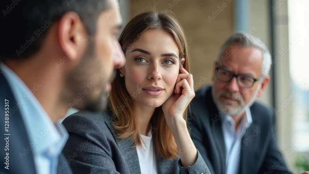 Colleagues Are Having a Productive Discussion About Business Strategy in a Contemporary Office Setting Colleagues Are Having a Productive Discussion About Business Strategy in a Contemporary Office Setting