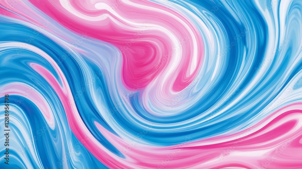Fototapeta premium Abstract pink and blue swirl wave pattern.