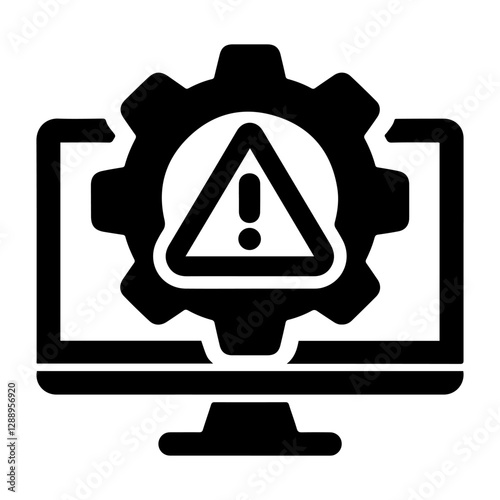 Alert or warning risk management icon vector.