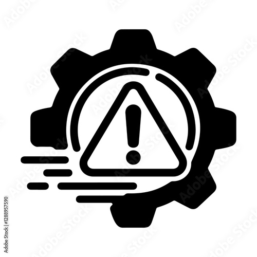 Alert or warning risk management icon vector.