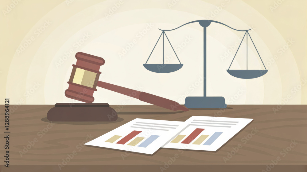 judge gavel striking near financial documents and scale of justice symbolizes law and order judge gavel striking near financial documents and scale of justice symbolizes law and order