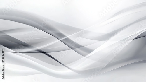 Abstract background with smooth gray waves