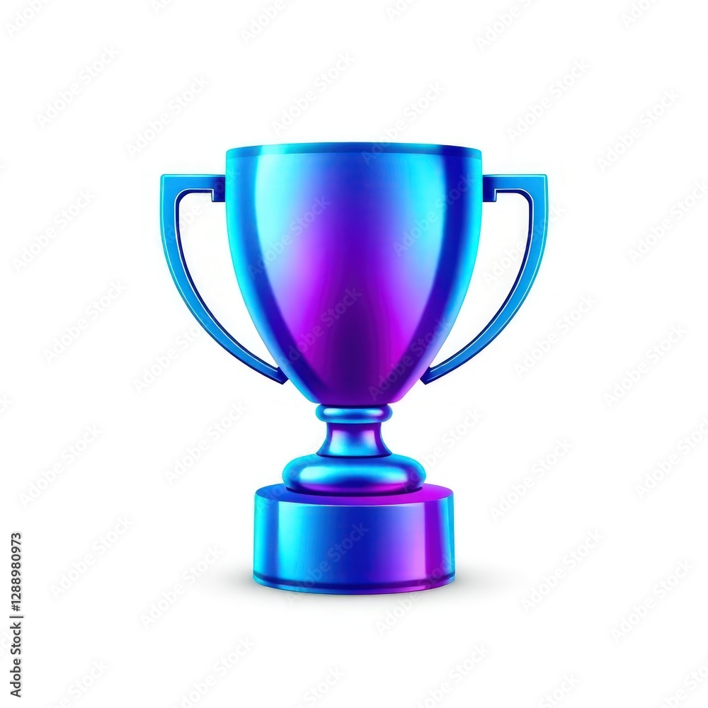 3D glossy gradient trophy icon with a blend of vibrant blue and pink hues, ideal for representing achievements, awards, or victory in contemporary designs. Perfect Any Project. 3D glossy gradient trophy icon with a blend of vibrant blue and pink hues, ideal for representing achievements, awards, or victory in contemporary designs. Perfect Any Project.