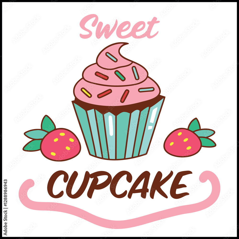 Sweet Cupcake T-Shirt - Cute Dessert Graphic Tee for Food Lovers Sweet Cupcake T-Shirt - Cute Dessert Graphic Tee for Food Lovers