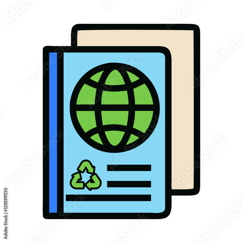 Sustainable Tourism Passport Guide Icon