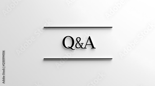 ミニマルな「Q&A」ロゴ デザイン