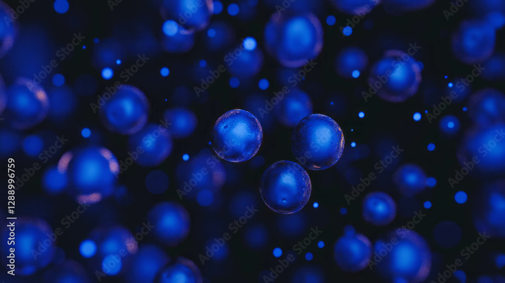 Enchanting dark blue sloe berries floating in soft focus background Enchanting dark blue sloe berries floating in soft focus background