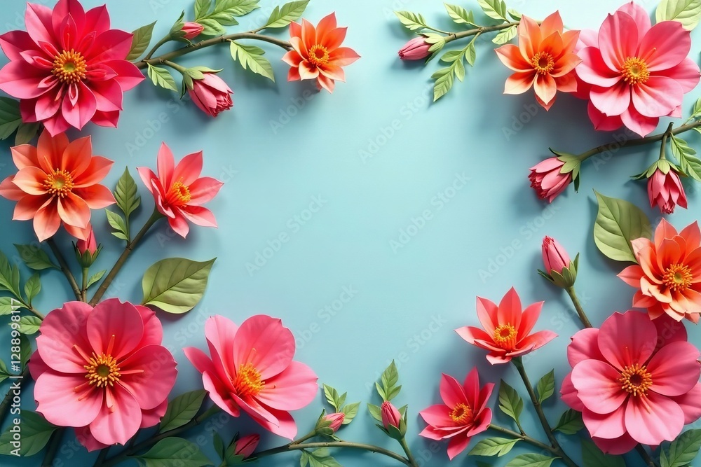 Beautiful array of intricate origami paper blooms for a stunning backdrop, backdrop, background