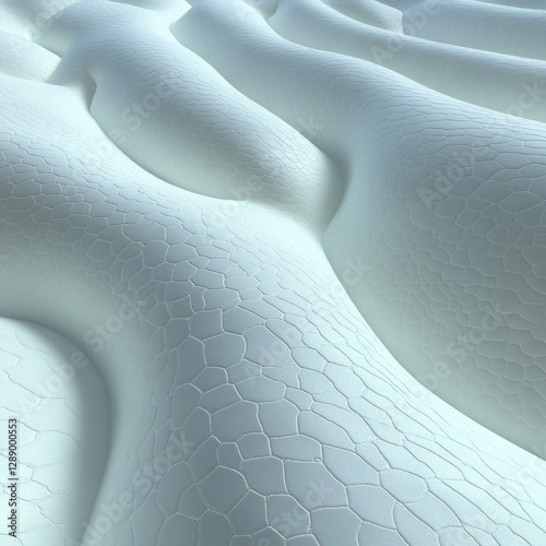 Smooth, flowing surfaces create an ethereal landscape with intri