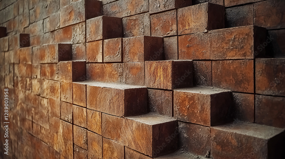 Brick wall background with aged red bricks and natural mortar textures Brick wall background with aged red bricks and natural mortar textures