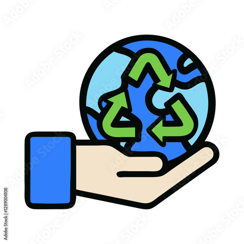 Sustainable Tourism Recycle Icon