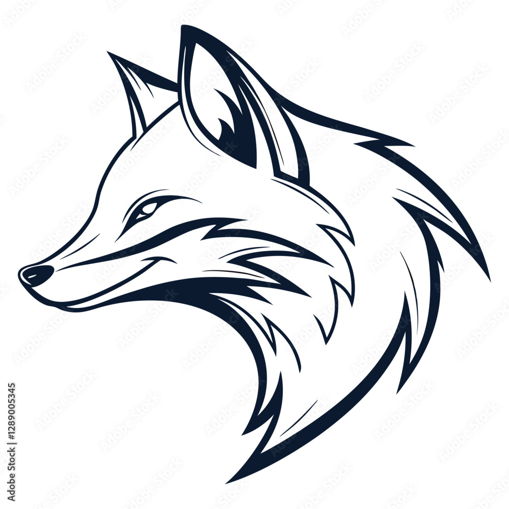 Obraz premium fox head logo vector template business logo concept