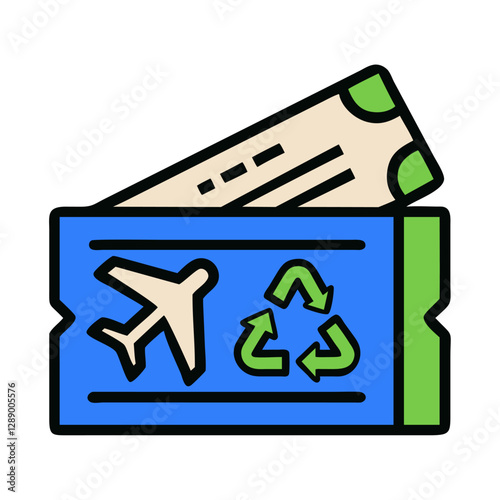 Sustainable Tourism Ticket Icon