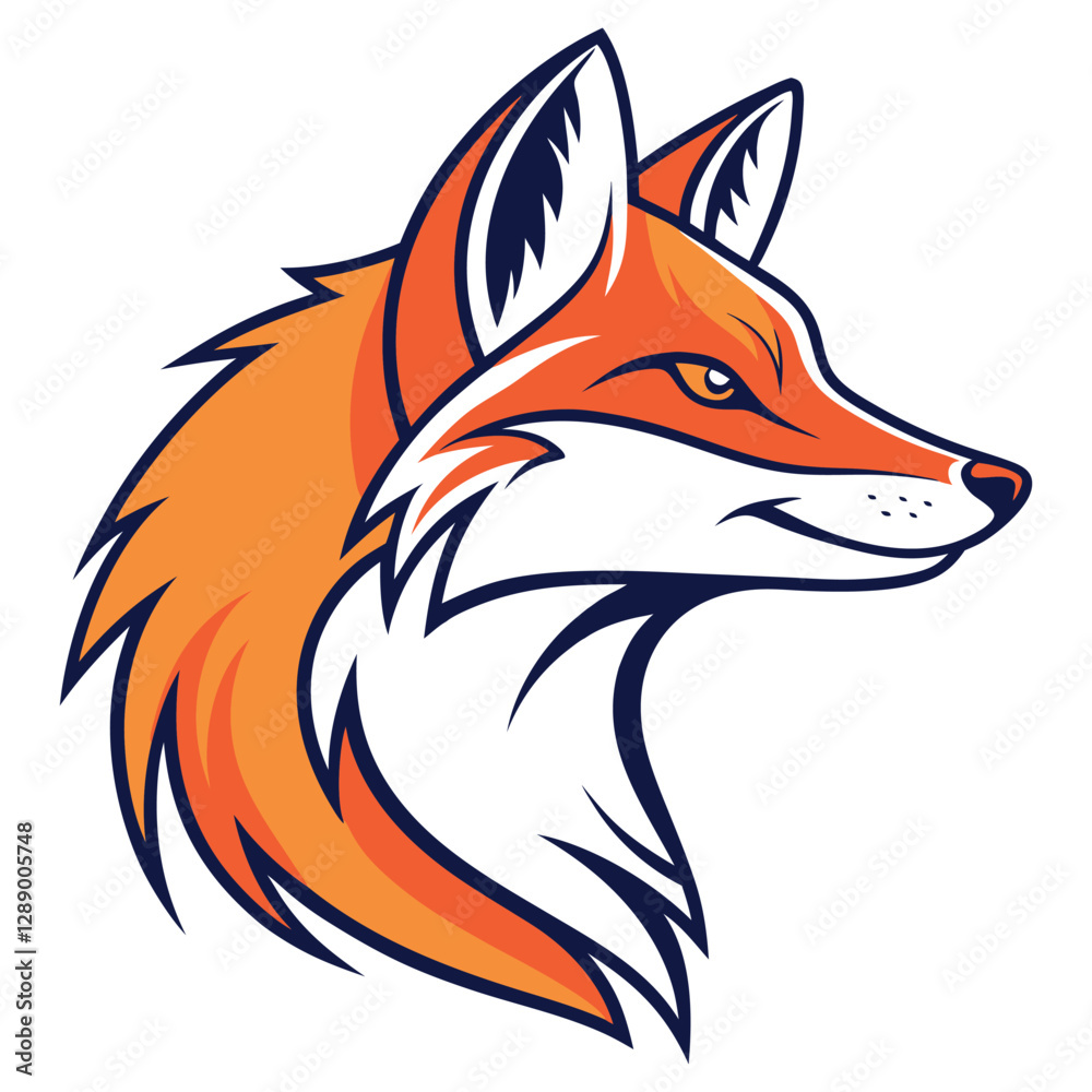 Fototapeta premium fox head logo vector template business logo concept