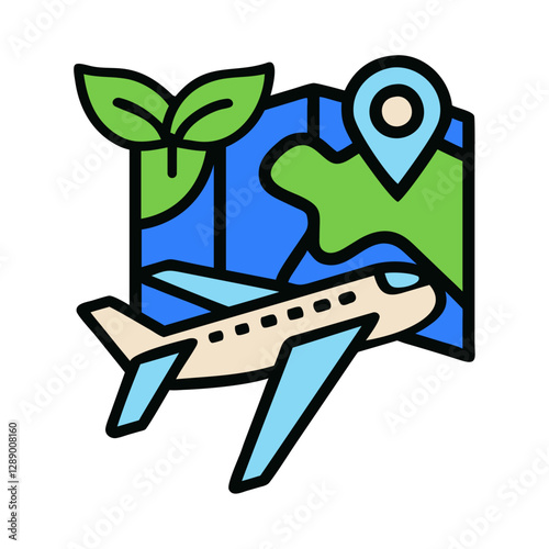 Sustainable Tourism Eco Destination Icon