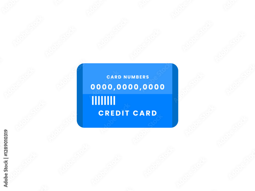 blue credit card vector icon isolated on white blue credit card vector icon isolated on white