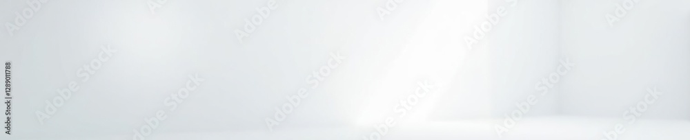 Fototapeta premium White abstract space with subtle gradient and soft focus effect, illuminated by a single white light source, abstract, minimalist