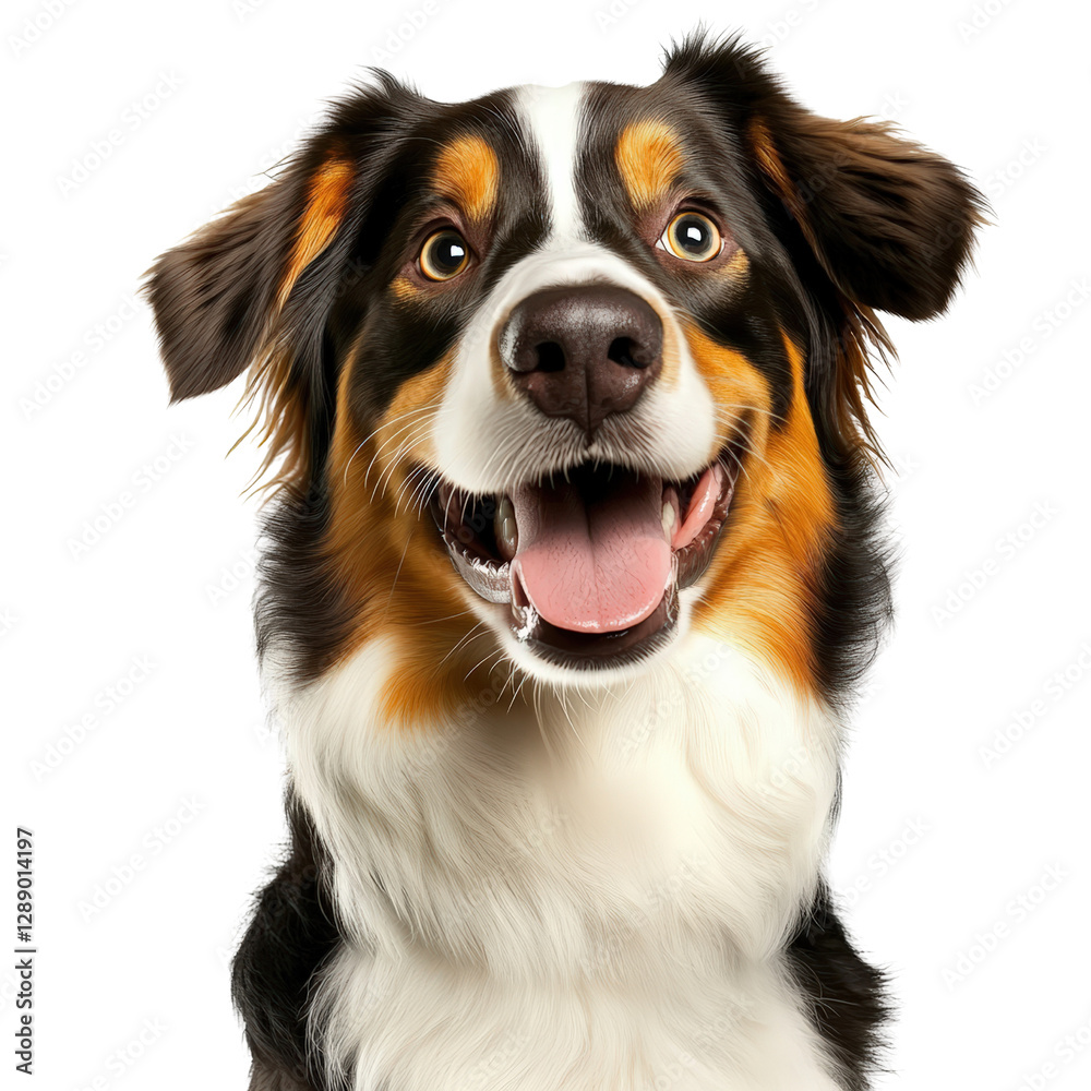 Dog with tongue out sitting in grass enjoying a sunny day outdoors with playful expression isolated on transparent background.. Dog with tongue out sitting in grass enjoying a sunny day outdoors with playful expression isolated on transparent background..