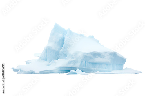 Isolated Iceberg Floating on Water
