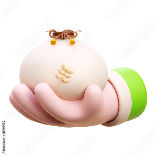 Hand Zakat 3d Illustration