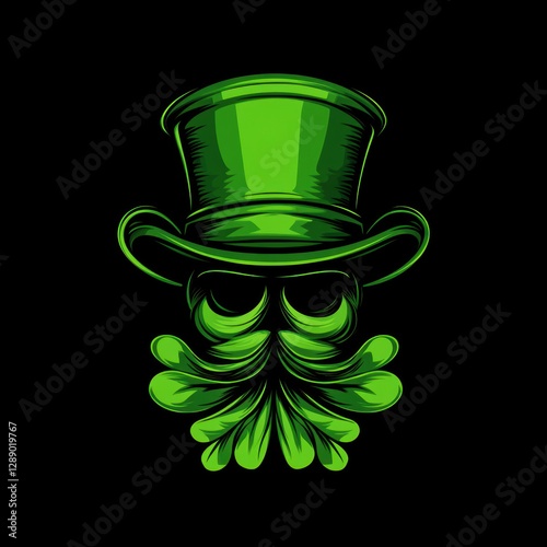 Cute Leprechaun fairy hat with green decorations of St. Patrick’s Day.