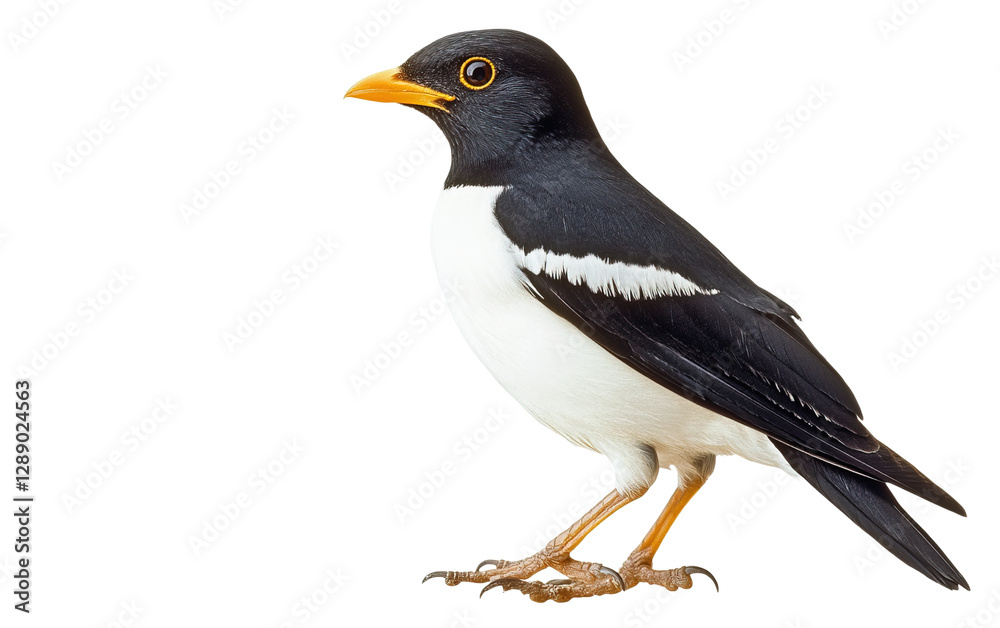 Fototapeta premium Beautiful Common Myna on transparent or white background,png