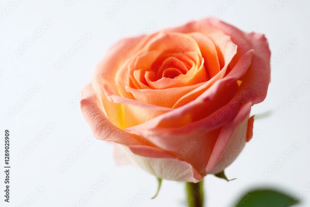 Fototapeta premium A single pink rose sits in a vase on a table, perfect for any occasion