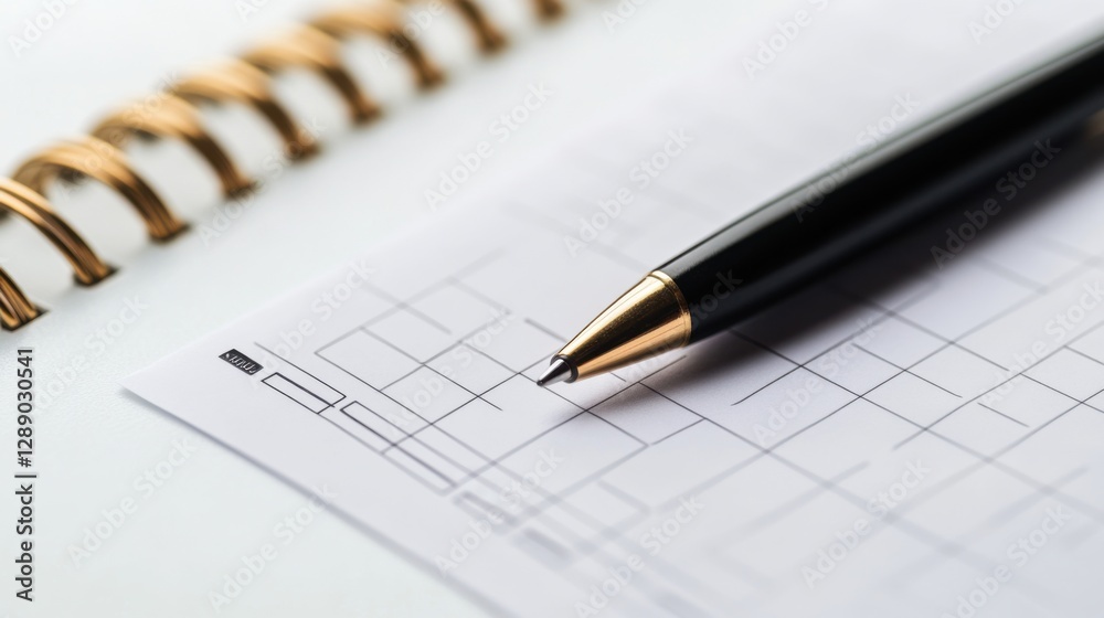 Lottery prize ticket on a clean desk with a black pen and a planner. Featuring success and organization Lottery prize ticket on a clean desk with a black pen and a planner. Featuring success and organization