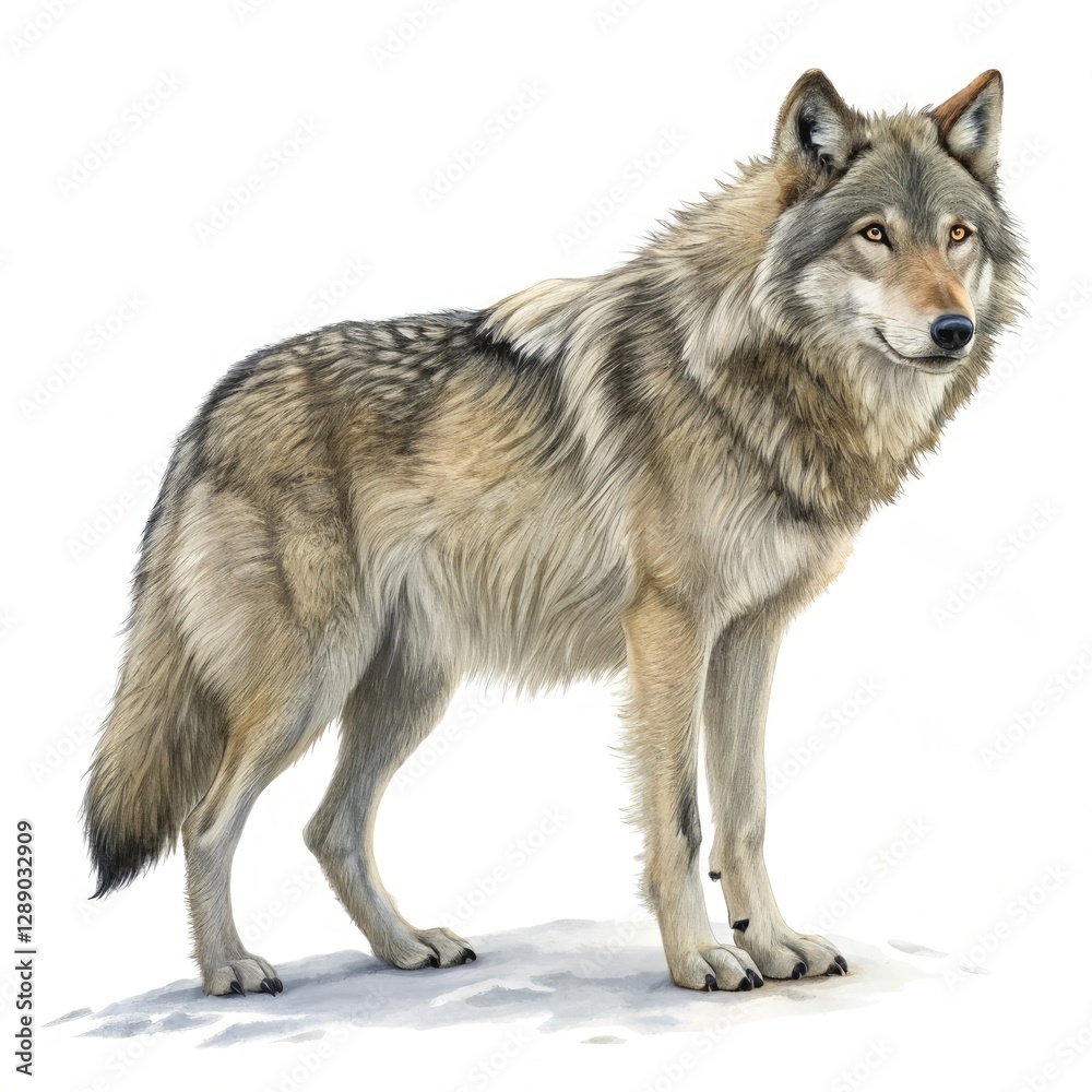 Fototapeta premium wolf in front of white background