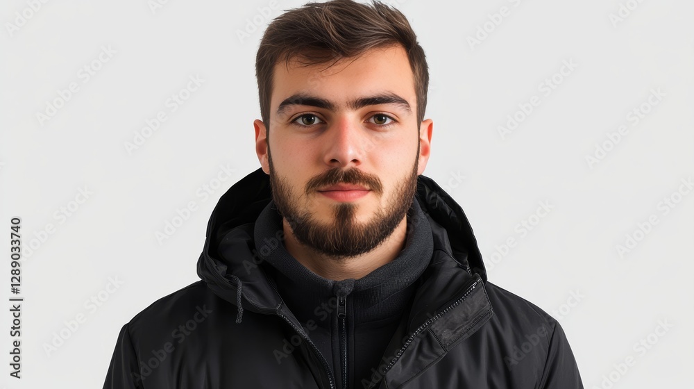 Fototapeta premium an image of a cyber security hacker with a transparent background looking to the camera