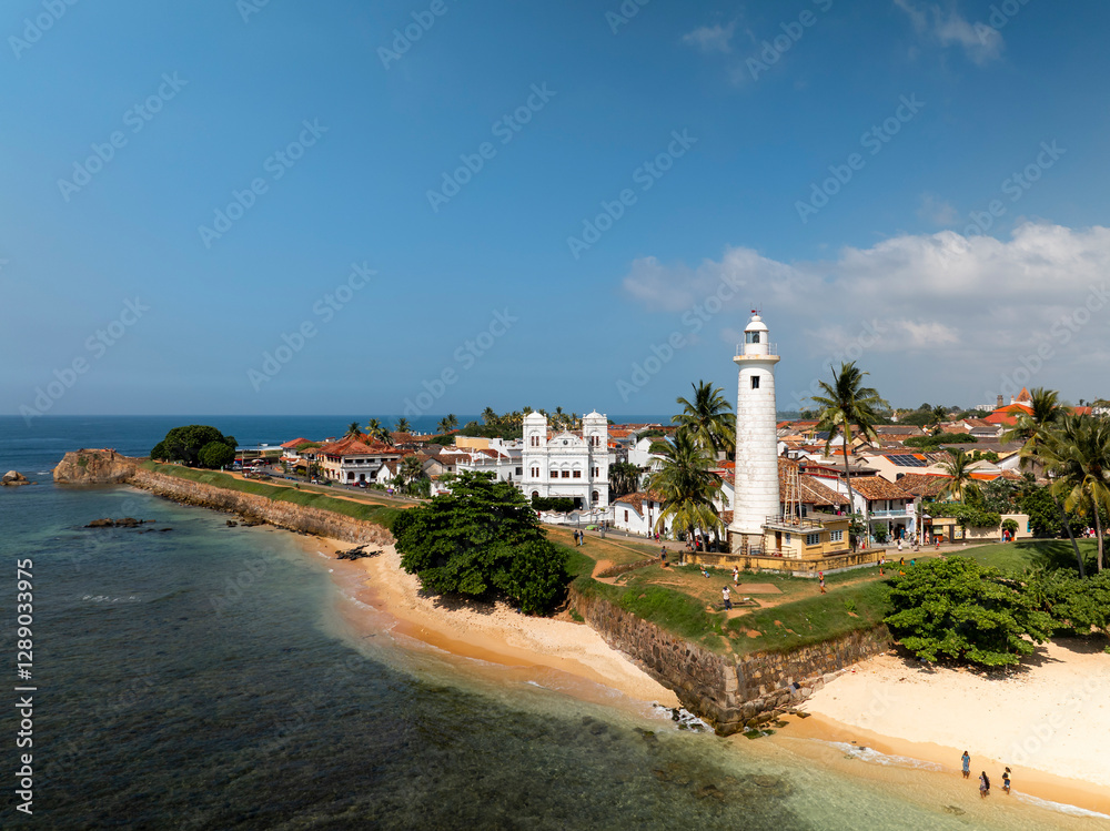 Aerial view of Galle Dutch Fort in Sri Lanka