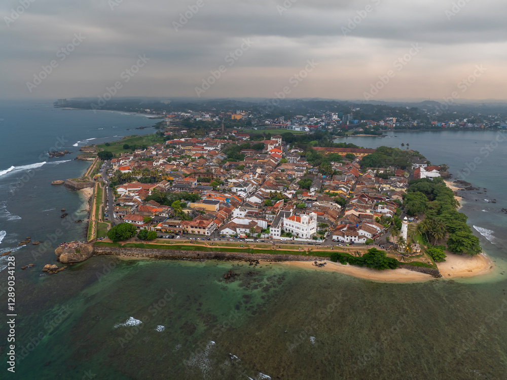 Aerial view of Galle Dutch Fort in Sri Lanka