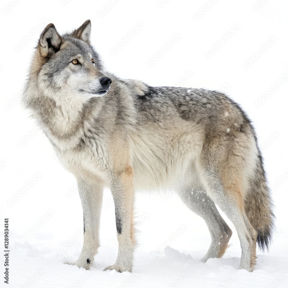 Obraz premium wolf in front of white background
