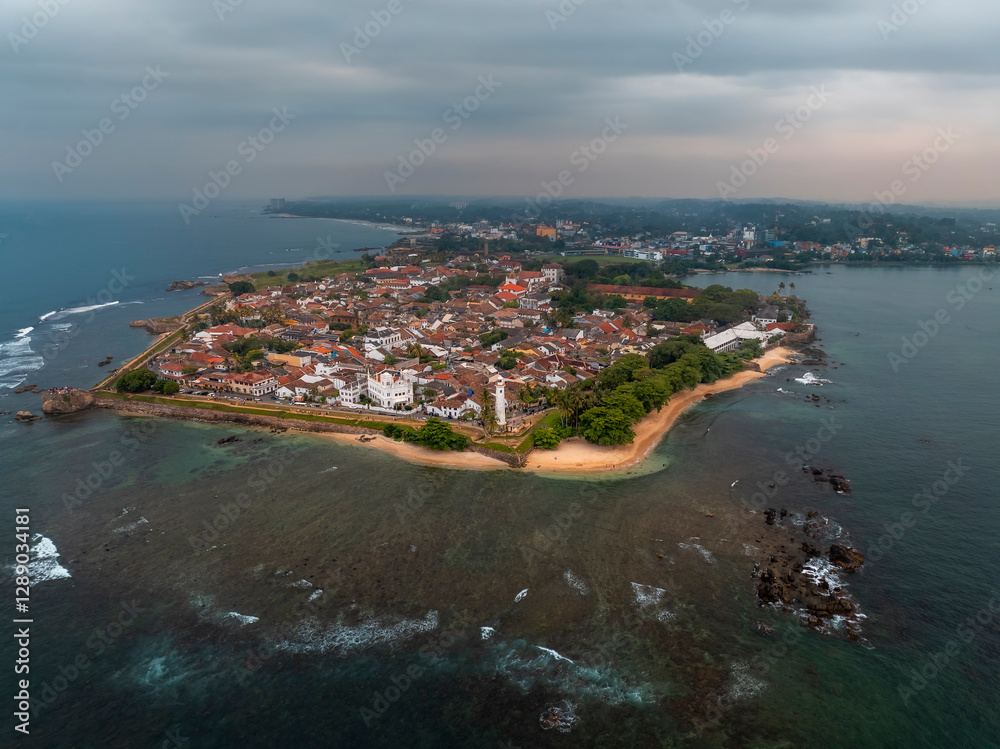 Aerial view of Galle Dutch Fort in Sri Lanka